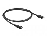 DeLOCK 86979 USB-kabel USB4 Gen 3x2 0,8 m USB C 40 Gbit/sek. 100 W Sort