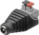Goobay 76749 kabel kønsskifter Terminal Block 2-pin DC (5.50 x 2.10 mm) Sort