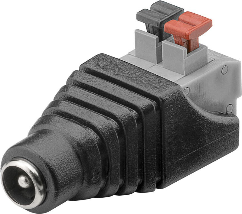 Goobay 76749 kabel kønsskifter Terminal Block 2-pin DC (5.50 x 2.10 mm) Sort