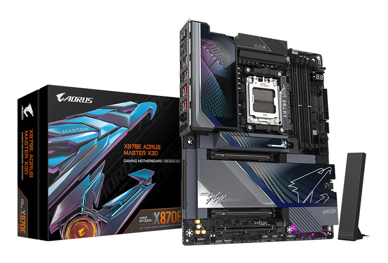 GIGABYTE X870E AORUS MASTER X3D AMD X870E Sokkel AM5 ATX