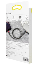 Baseus CALKLF-B19 kabel til mobiltelefon Sort, Rød 1 m USB A Lightning