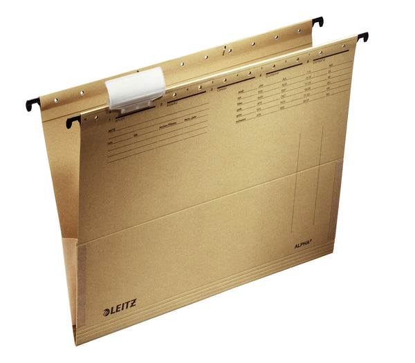 Leitz ALPHA hængemappe Pap, Metal A4 Brun