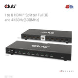 CLUB3D CSV-1383 video-splitter HDMI 8x HDMI