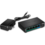 Trendnet TPE-TG52 netværksswitch Ikke administreret Gigabit Ethernet (10/100/1000) Strøm over Ethernet (PoE) Sort