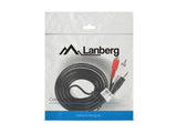 Lanberg CA-MJRC-10CC-0020-BK lydkabel 2 m 3.5mm RCA Sort, Rød, Hvid