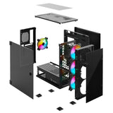 Savio PC Case Prime X1 ARGB Glass Black Midi Tower Sort