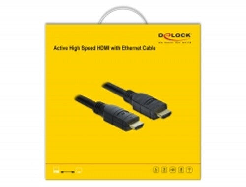 DeLOCK 85285 HDMI-kabel 15 m HDMI Type A (Standard) Sort