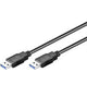 Goobay 95717 USB-kabel USB 3.2 Gen 1 (3.1 Gen 1) 1 m USB A 5 Gbit/sek. Sort