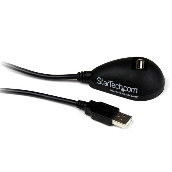 StarTech.com USBEXTAA5DSK USB-kabel USB 2.0 1,5 m USB A 0,48 Gbit/sek. Sort