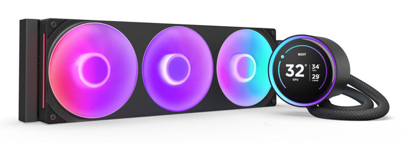 NZXT Kraken Elite 360 RGB Processor Alt-i-en væskekøler 12 cm Sort 1 stk
