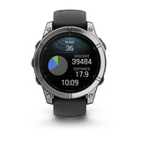 Garmin Fenix E 3,3 cm (1.3") AMOLED 47 mm Digital 416 x 416 pixel Berøringsskærm Rustfrit stål Wi-Fi GPS (satellit)