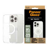 PanzerGlass ® HardCase Transparent m. Hvid MagSafe iPhone 16 Pro