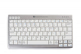 BakkerElkhuizen UltraBoard 950 Wireless tastatur Kontor Bluetooth QWERTY US engelsk Lys grå, Hvid