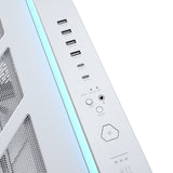 ASUS ROG CRONOX GR801 CURVE TG ARGB WHITE Midi Tower Hvid