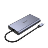 UNITEK uHUB O8+ Ledningsført USB 3.2 Gen 1 (3.1 Gen 1) Type-C Grå