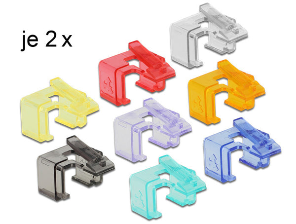 DeLOCK 86420 kabelholder Flerfarvet 16 stk