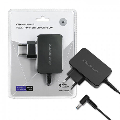 Qoltec 51033 strømadapter og vekselret Indendørs 45 W Sort