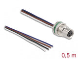 DeLOCK 80148 sensor- & aktuatorkabel 0,5 m M8 Sort
