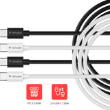 Verbatim 32391 USB-kabel USB 2.0 1 m USB C 0,48 Gbit/sek. 60 W Sort, Hvid