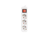 Lanberg PS1-03F-0150-W stikdåse 1,5 m 3 AC stikkontakt(er) Indendørs Hvid