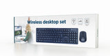 Gembird KBS-WCH-03-DE tastatur Mus inkluderet Universel RF trådløst QWERTZ Tysk Sort