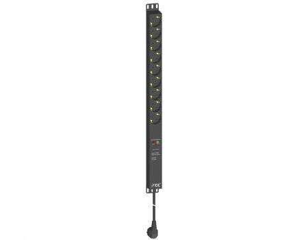Enoc System EPK 09 stikdåse 3 m 9 AC stikkontakt(er) Sort