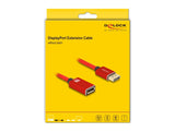 DeLOCK 81081 DisplayPort kabel 1 m Rød