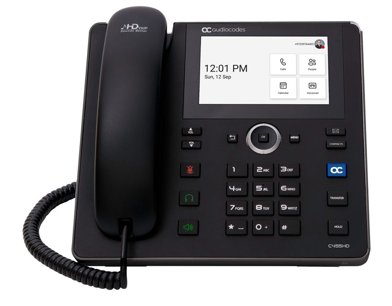 AudioCodes C455HD IP-telefon Sort 8 Linier TFT