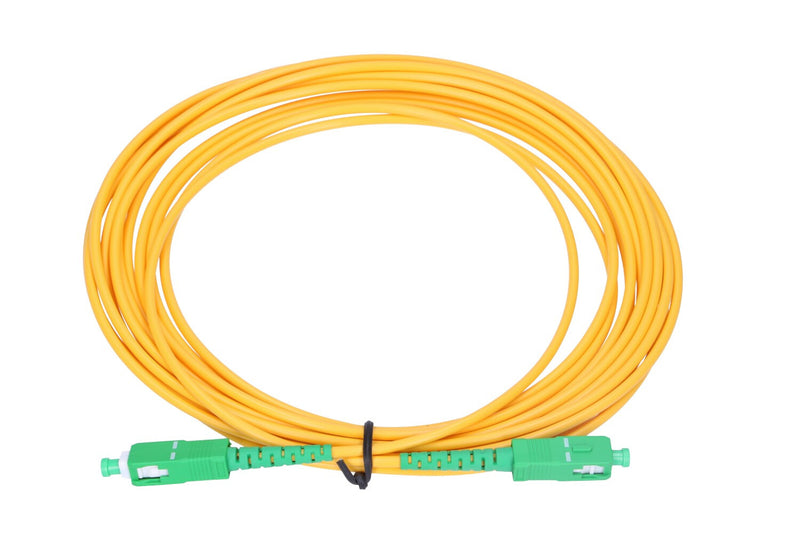 Extralink PATCHCORD SC/APC-SC/APC SM SIMPLEX 3.0MM 10M InfiniBand og fiberoptisk kabel FTTH Gul