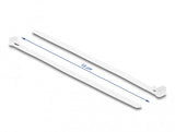 DeLOCK 18643 kabelsamler Krog og løkke kabelbinder Nylon Hvid 100 stk