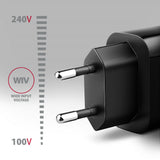 Axagon ACU-QC18 oplader til mobil enhed Mobiltelefon, Strømbank, Smartphone, SmartWatch, Tablet, Universel Sort Vekselstrøm Hurtig opladning Indendørs