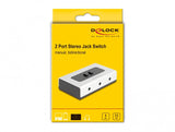 DeLOCK 88061 lyd switch Sort, Grå