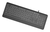 Gembird KB-UML-04-CYRL tastatur Universel USB QWERTY US International, Ukrainsk, Russisk Sort