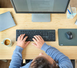 Trust TKM-360 tastatur Mus inkluderet Kontor RF trådløst QWERTZ Tysk Sort