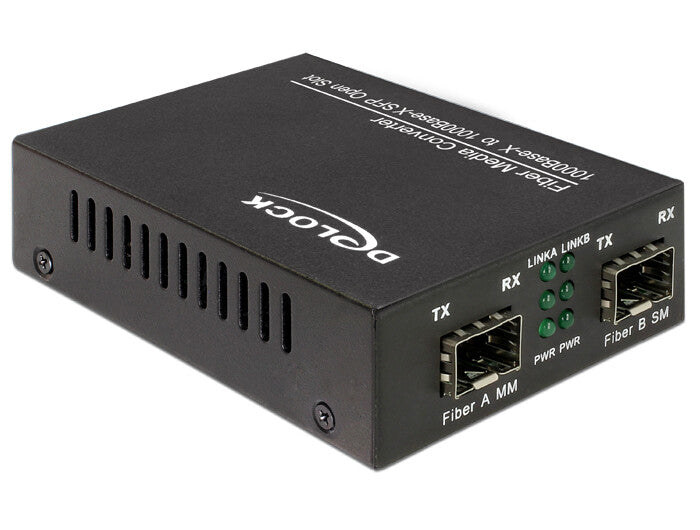 DeLOCK 86203 netværksomformer til medie 1000 Mbit/s Sort