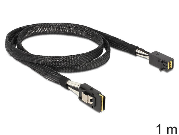 DeLOCK 83389 Serial Attached SCSI (SAS)-kabel 1 m Sort
