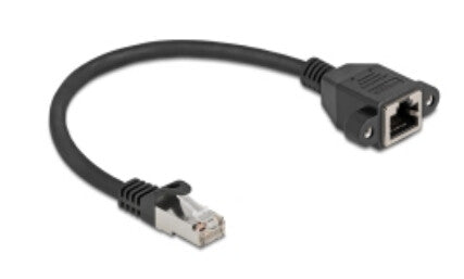 DeLOCK 90773 netværkskabel Sort 0,25 m Cat6a S/FTP (S-STP)