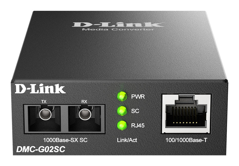 D-Link DMC-G02SC/B netværksomformer til medie 1000 Mbit/s Multitilstand