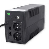 Qoltec Monolith UPS-enhed Dobbeltkonvertering (online) 0,85 kVA 480 W 2 AC stikkontakt(er)