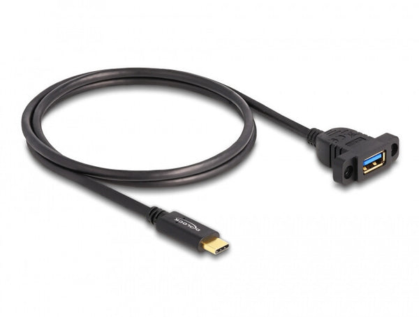 DeLOCK 87826 USB-kabel USB 3.2 Gen 2 (3.1 Gen 2) 1 m USB C USB A 10 Gbit/sek. Sort