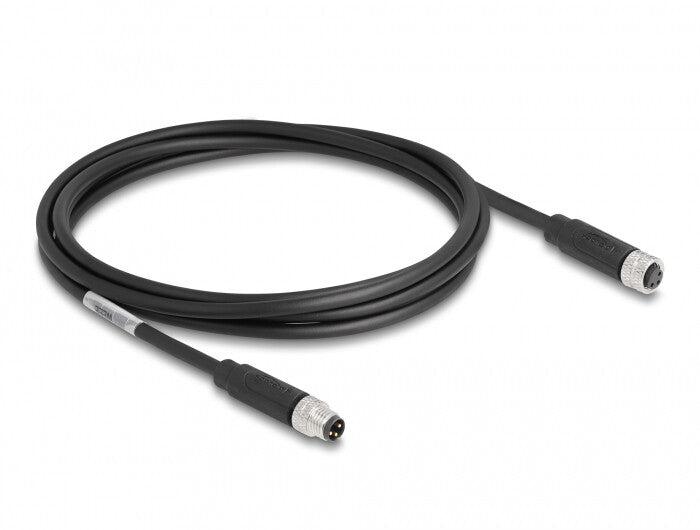 DeLOCK 80139 sensor- & aktuatorkabel 2 m M8 Sort