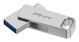 PNY DUO LINK USB-nøgle 128 GB USB Type-A / USB Type-C 3.2 Gen 1 (3.1 Gen 1) Rustfrit stål
