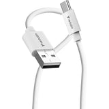 Verbatim 32393 USB-kabel USB 2.0 1 m USB A USB C 0,48 Gbit/sek. 18 W Sort, Hvid