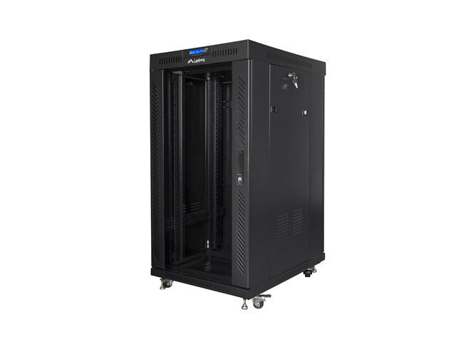 Lanberg FF01-6822-12BL stativ 22U Fritstående reol Sort