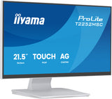 iiyama ProLite T2252MSC-W2AG computerskærm 54,6 cm (21.5") 1920 x 1080 pixel Fuld HD LCD Berøringsskærm Hvid