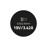 Qoltec 50016.65W strømadapter og vekselret Indendørs Sort
