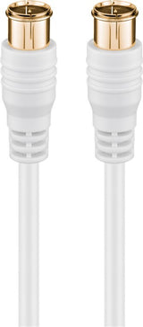 Goobay 62744 koaxial kabel 2,5 m F-type Hvid