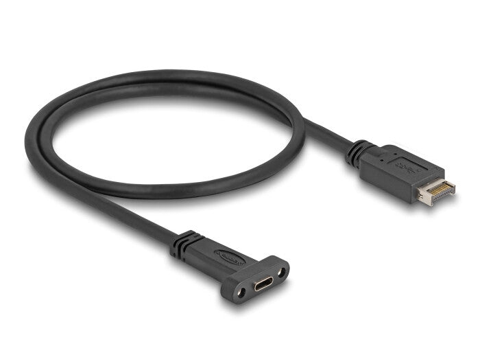 DeLOCK 85526 USB-kabel USB 3.2 Gen 2 (3.1 Gen 2) 0,5 m USB E USB C 10 Gbit/sek. Sort