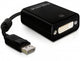 DeLOCK 61847 videokabel adapter 0,125 m DisplayPort DVI-I Sort