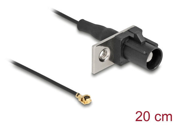 DeLOCK 90728 koaxial kabel 1.13 0,2 m FAKRA A I-PEX MHF1 Sort
